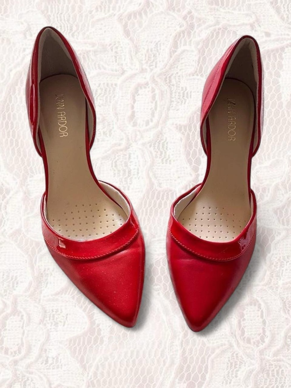 Jenn Ardor Red Kitten Heel Pumps US 7.5